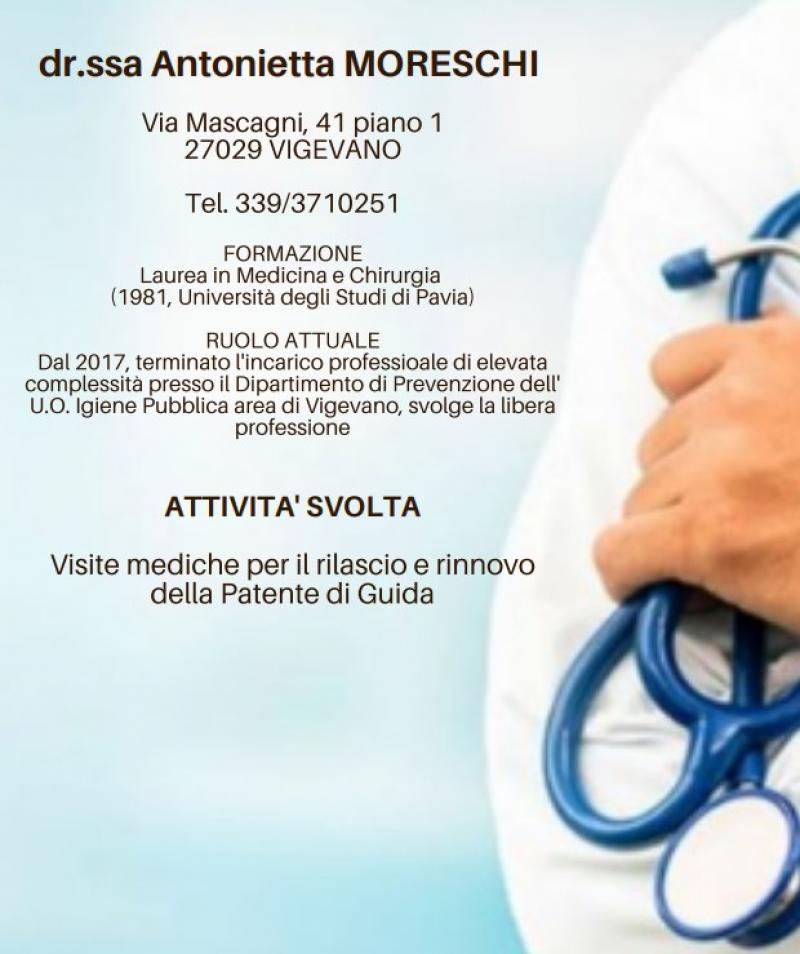 VISITE MEDICHE PER RILASCIO E RINNOVO PATENTI - DR.SSA ANTONIETTA MORESCHI 