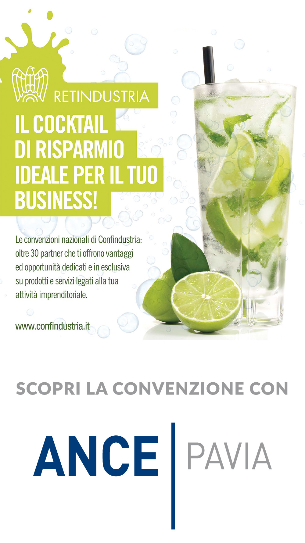 Convezione Reteindustria: il cocktail di risparmio ideale per il tuo business